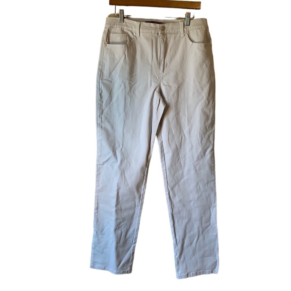 NWT Gloria Vanderbilt Amanda High Rise Tapered Jeans Grey Opal Sz 10 Avg Classic - Picture 2 of 14